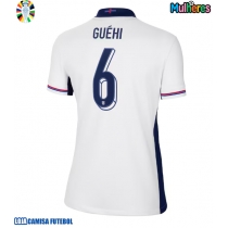 Camisa de Futebol Inglaterra Marc Guehi #6 Equipamento Principal Mulheres Europeu 2024 Manga Curta